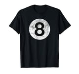 8 BALL BILLIARDS DISTRESSED VINTAGE STYLE COSTUME EIGHT BALL T-Shirt