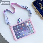 (Mediapad M6 10.8Pink Unicorn)Silikonisuoja Huawei MediaPad T5 10 T5 8.0 M5 Lite 10 M6 8.4 10.1 10.8 Tablet Case Unicorn Kids Huawei Matepad 10.4 -tietokonekuorille & Skins -tietokoneille