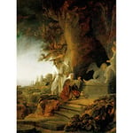 Rembrandt Christ And St Mary Magdalen At The Tomb Large Wall Art Print Canvas Premium Poster Mural