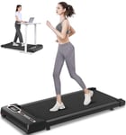 HomeFitnessCode Treadmill Walking Pad, 2.5HP Under Desk Treadmills for Home, 130KG Capacity, No Assembly, LED Display & Remote Control for Home Office (Black)