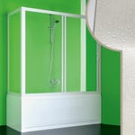 CABINE DE DOUCHE PARE-BAIGNOIRE 70x140CM EN PVC CRILEX ACRYLIQUE PORTE LATERALE