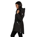 Regatta Parka à Capuche ALERIE imperméable, Respirante et déperlante avec Doublure Chaude et Ouverture zippée intégrale Jackets Waterproof Shell Femme, Black, FR : XS (Taille Fabricant : 10)