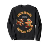 Funny Gingerbread Man Running Team Christmas Xmas Dog Sweatshirt