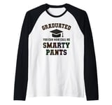 Funny GRADUATED SMARTY PANTS I Teach Educational Rockstar Raglan Baseball Tee