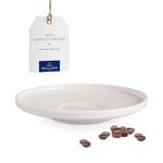 Villeroy & Boch - Sous-tasse à café Afina en porcelaine premium, sous-verre pour tasses à café, Fabriquée en Allemagne, compatible lave-vaisselle et micro-ondes, empilable, blanche