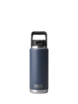 YETI Rambler Insulated Stainless Steel Drinks Bottle with Straw Cap, 769ml, Navy