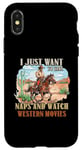 Coque pour iPhone X/XS Faites la sieste et regardez un fan du film Western Movie Lover