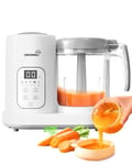Baby Food Maker Baby Food Processor Puree Blender Multi-Function Steamer Grinder Blender, Baby Food Warmer Mills Machine, Constant Temperature 24h, Auto Cooking & Grinding | 8 Reusable Food Pouches…