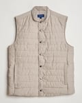 Eton Padded Wool Vest Beige