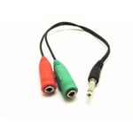 Kingwing® 3.5 mm femelle vers 2 câble rallonge Male/jack écouteur Audio Splitter