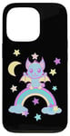 Coque pour iPhone 13 Pro Chauve-souris pour Halloween - Arc-en-ciel - Pour enfant