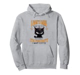 Funny Cat Grumpy Coffee Lover Sarcastic I Want Coffee Pullover Hoodie