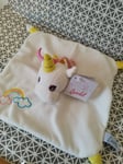 Doudou licorne plat blanc arc en ciel  Toodo neuf