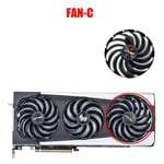 Ventilateur GPU Sapphire Jas6900 XT,pour NITRO + AMD Radeon RX 6700 6800 6900 XT,refroidissement de carte plongeant,87mm,95mm - Type 1PCS #C