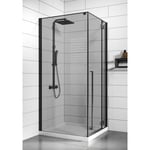 Badplaats - Cabine de Douche Vancouver - 90 x 90 x 190 cm Noir - 6 mm noir