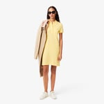 Lacoste Robe polo slim fit en mini Piqué stretch Taille 40 Jaune Pastel