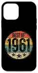 Coque pour iPhone 12 mini Best Of 1961 Cadeau d'anniversaire pour homme et femme 64 ans