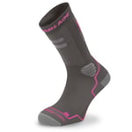 Rollerblade Chaussettes hautes performances W pour femme. L Gris foncé/rose