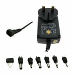 3V, 5V, 6V, 9V, 12V 1A 600mAh AC/DC Charger Power Supply Adapter MAINS Plug UK