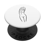 Oneline Pinup Girl Figurine de femme PopSockets PopGrip Interchangeable