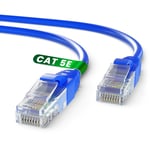 Câble Ethernet 50M, Reseau Lan Cable Ethernet Cat 5E Haut Debit Pour Une Connexion Internet Rapide & Fiable | Cable Ethernet Awg24, Cat5E Câble Rj45 Utp Cca 1 Gbps (50 Mètres, Bleu[CAB130502]