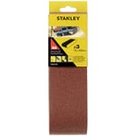 Stanley STA33191 3 bandes abrasives mm75x533 grain 80 pour ponceuse a' bande