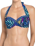 Triumph Painted Leaves Magic Wire Bikini Top 10167480 Blue Multi Print