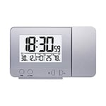 HITECHLIFE Projection Alarm Clock,LED Digital Display Wall Ceiling Projector Snooze Alarm Clock,Backlight Adjustment USB Charging/Battery,for Home Bedroom