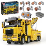 Mould King 17028 Camion de Remorquage Lourd Camion Jouet avec Grue, 4883PCS La dépanneuse Tout-Terrain avec télécommande Haute 7 Moteurs (Emballage d'origine)