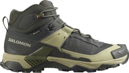 Salomon Men's X Ultra 5 Mid GORE-TEX Peat/gray Green/blue Nights, 40