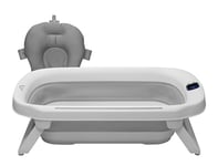 Play Baignoire pliable portable pour bébé Thermo Bath avec coussin ergonomique et thermomètre numérique