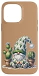 Coque pour iPhone 14 Pro Max Grumpy Cactus Dad Gnome With Succulent Pots For Cactus Lover