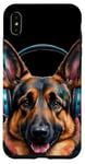 Coque pour iPhone XS Max Berger Allemand Écouteurs Chien Alsacien Animaux Imprimé