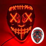 Uusi hauska LED Neon EL Wire Light Up Mask Halloween Masquerade Carnival Party Rave pääsiäisasu Cosplay hehkuva naamio