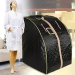 Sauna Infrarouge et Portable,Spa, la Désintoxication et la Perte de Poids Noir Sauna Box Bain de Vapeur mobile Spa noir - Sifree