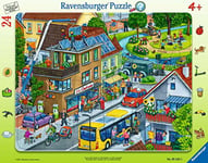 Ravensburger Ville Verte-Puzzle Cadre de 24 pièces pour Enfants à partir de 4 Ans avec Jeu de Recherche, 05245, 32.5 x 24.5 cm