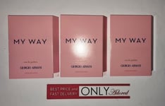 3 x Giorgio Armani MY WAY 1.2ml Eau de parfum SPRAY samples *NEW*