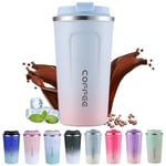 EACHPT Travel Mug, 510ml Coffee Travel Mug with Leakproof Lid,Stainless Steel Thermal Cups for Hot Drinks,Reusable Vacuum Insulated Coffee Cups, Travel Coffee Mug for Hot Cold Drinks/Tea