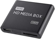 Mini Lecteur Multimédia Full HD Boîtier Media Player 1080 P Support USB MMC RMVB MP3 AVI MKV pour Maison(Noir)