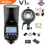 Godox V1O Camera Flash Round Head 1/8000 HSS Flash For Olympus with S2 Bracket