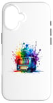 Coque pour iPhone 16 Splash Art Radio Vintage Radios Antiques