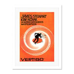 Wee Blue Coo Film Vertigo 1958 Saul Bass James Stewart Hitchcock Large Art Print Poster Wall Decor 18x24 inch Supplied Ready To Hang With Included Mount Brackets