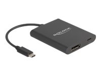 Delock - Video Adapter - Displayport (Alt Mode) - 13 Cm - 8 K 30 Hz (7680 X 4320) Støtte, 4 K 120 Hz (3840 X 2160) Støtte, 8K 60 Hz (7680 X 4320) Støtte (Dsc), 3D-Videostøtte, 4K144hz (3840 X 2160) Support (Dsc) - Svart