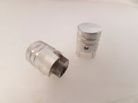 POSH - Bicycle/Motorbike/Car Tyre valve caps - Sliver Piston 2pkt