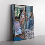 Frederick Carl Frieseke The Robe Classic Painting Canvas Wall Art Print Ready to Hang, Framed Picture for Living Room Bedroom Home Office Décor, 50x35 cm (20x14 Inch)