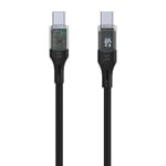 Fixed LED Display USB-C til USB-C PD-kabel 100W - 1.2m - Svart