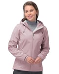 33,000ft Veste softshell pour femme - Imperméable - Respirante - Chaude - Veste d'hiver en polaire - Veste de mi-saison - Coupe-vent - Avec capuche, Rose sèche, XXXL