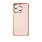 Lighting Color Case Case for Xiaomi Redmi Note 11 Pro Gel Cover med gullramme rosa