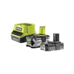 Ryobi - 2 batteries 18V LithiumPlus One+ 4.0 Ah/ 2.0Ah - 1 chargeur rapide RC18120-242G