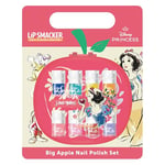 Lip Smacker Blanche Neige Big Apple Nail Polish Set, Set 9 Pièces de Vernis à Ongles pour Enfants avec Séchoir à Ongles Electrique, Cadeaux Princesses Disney avec Vernis à Ongles pour Enfants